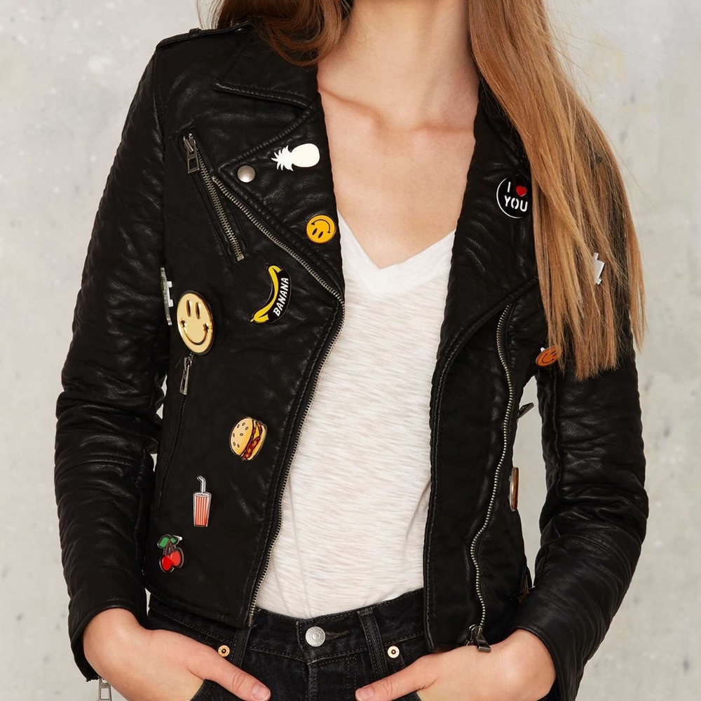 Glamorous Neat as a Pin Vegan Leather Moto Jacket